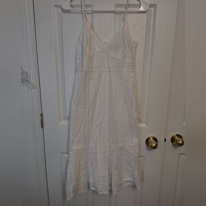 Banana Republic White Eyelet Summer Dress